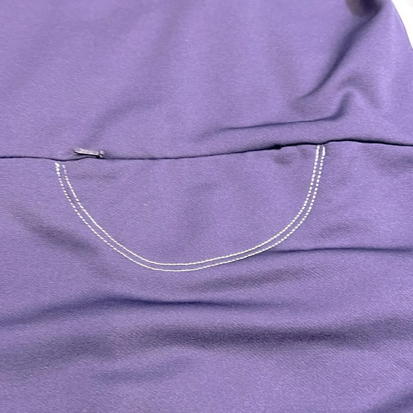 Alo Cool Fit 2 Tone Athletic Performance Zipper Front Scuba Jacket / Navy & Mint - Picture 5 of 6